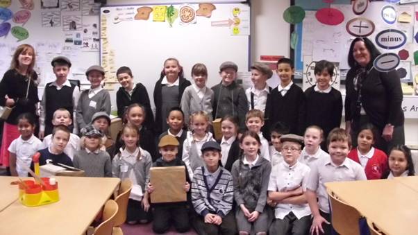 Year 4/5 dressed as evacuees.