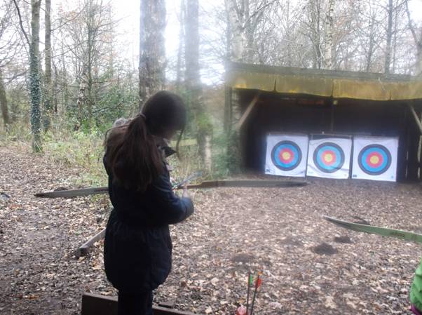 WE did archery: we had lots of competitions and played games to practise our skills. It was a lot of fun.